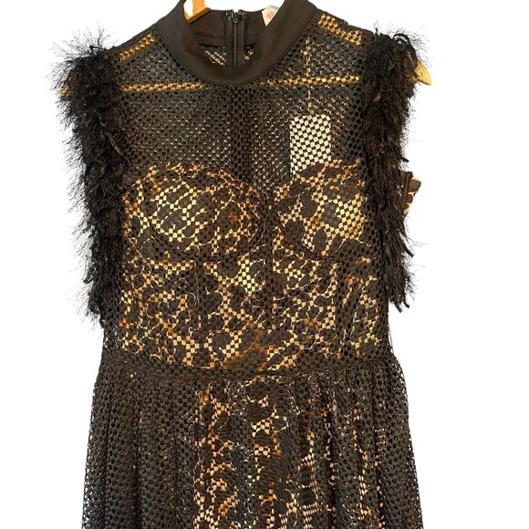 Latiste Two Piece Sheer Mesh Maxi Dress Leopard Print Romper Large Black NWT - Picture 5 of 8
